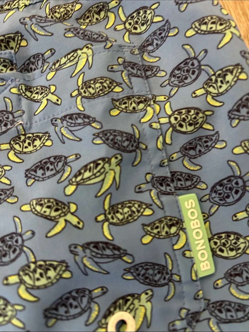 Bonobos Men’s Blue Fish Pattern Swim Trunks
